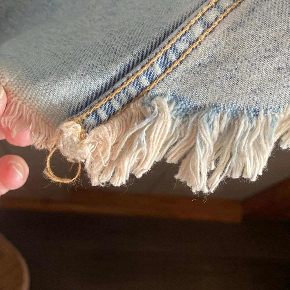 All Saints NWT HETTIE Distressed Oversized Medium Wash Denim Jacket US2-EU34 - Picture 9 of 16